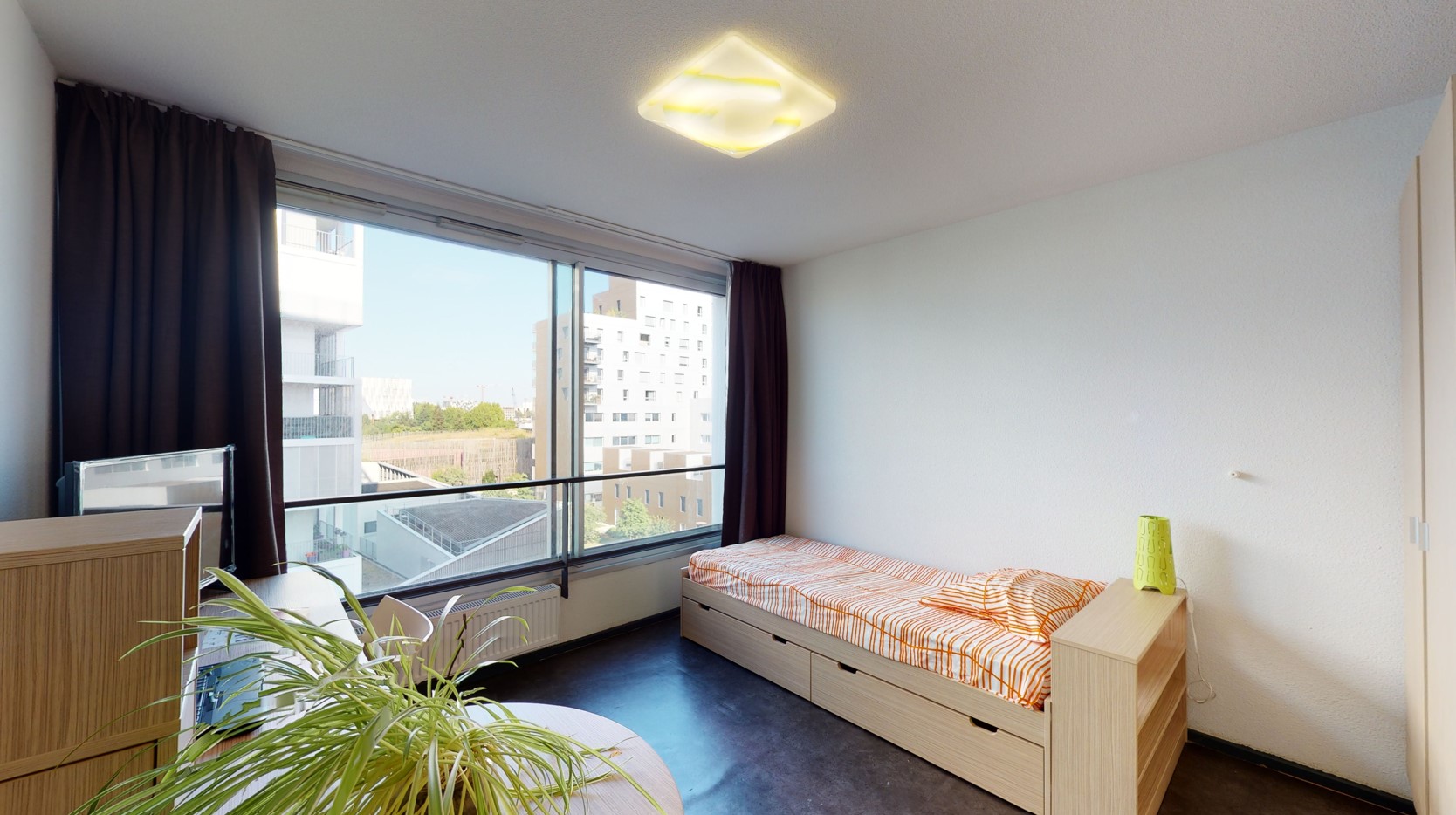 Student room in the Artemisia residence near the ESMA Nantes campus