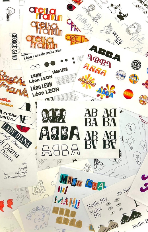 Travaux graphiques et typographiques réalisés par les étudiants en Design Graphique Plurimédia à l’ESMA 3D