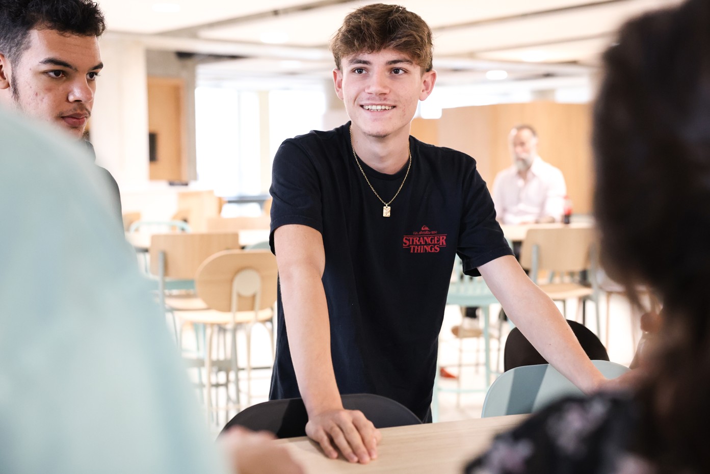 ESMA student with a smile and a friendly atmosphere.